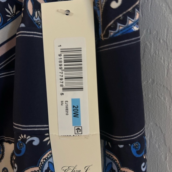 NEW Eliza J Blue and Black Patterned Maxi Dress - Picture 4 of 6